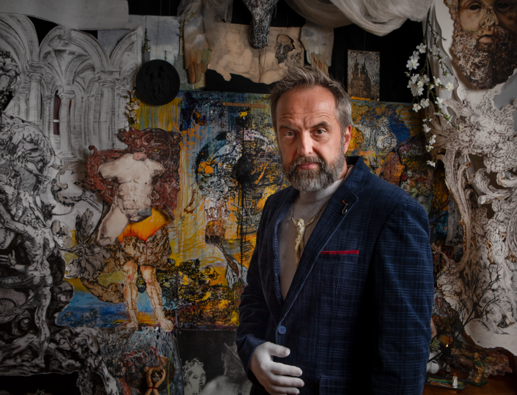 Portrait of Milo at the Milohead headquarters.